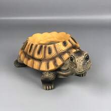 1pc Realistic Turtle Shaped Planter; Brown And Gray Textured Resin Turtle Shaped Planter, Realistic Turtle Shell Detail Simulated Succulent Plant Pot Sculpture, Country Style Animal Plant Display Rack, Suitable For Yard, Lawn, Patio, Spring And Summer Outdoor Backyard Landscape Decoration And Gift - One Size - View 10