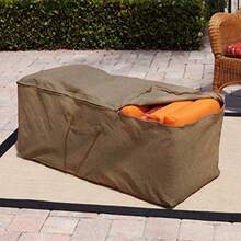Budge P9A10PM1 - Bolsa de almacenamiento para cojín de jardín resistente e impermeable 49 5 cm de alto x 120 7 cm de ancho x 45 7 cm de profundidad color marrón - Tweed bronceado - Ver 4