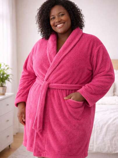 Roupão Extra Grande Unissex Plus Size Microfibra