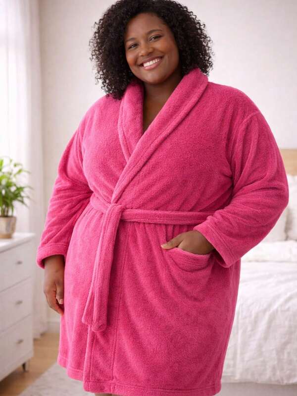 Roupão Extra Grande Unissex Plus Size Microfibra