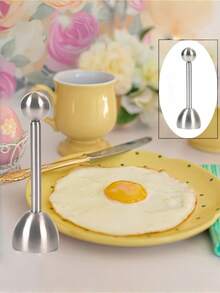 Stainless Steel Boiled Egg Topper Cutter, Tap To Open, Multifunctional Egg Cracker/Separator, Kitchen Tool - Multicolor - View 8