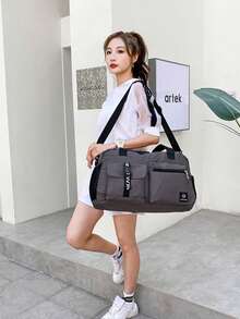 Travel Bag With Wet And Dry Separation Pocket, Travel Bag With Shoe Compartment, Business Travel, Fitness, Outdoor, School Supplies, Student, Holiday, Overnight Bag With Shoe Bag - Multicolor - View 8