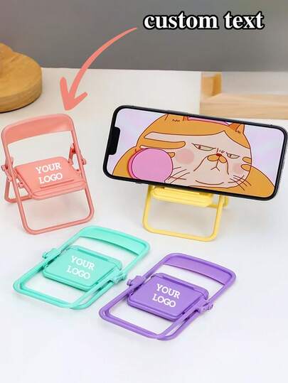 10/1 cái Giá đỡ điện thoại hình ghế nhỏ kiểu Macaron ins có thể tùy chỉnh tên, Giá đỡ điện thoại gấp gọn di động độc quyền của bạn, Giá đỡ điện thoại đa năng dễ thương sáng tạo, Thích hợp cho xem phim trực tuyến, văn phòng, sử dụng hàng ngày, Phụ kiện chụp ảnh điện thoại sáng tạo, Người bạn đồng hành thiết yếu khi xem phim trực tuyến