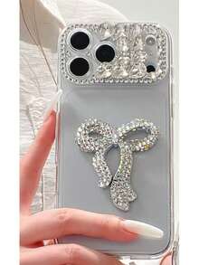 新款大窗口系列精准打孔手工蝴蝶结丝带糖果壳,适用于 17 Pro Max/16 Pro Max - 銀色 - 查看 8