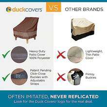 Duck Covers Ultimate - Funda Impermeable para sofá biplaza de Patio de 85 Pulgadas Fundas para Muebles de Patio - Capuchino moca - Ver 2