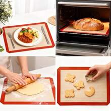 2 Pieces Silicone Baking Mat Non-Stick Canvas Baking Sheet Baking Mat (40 X 30 Cm) - Multicolor - View 7