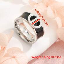1 chiếc nhẫn đôi chữ D rộng 6mm, không phai màu, bằng thép không gỉ, thích hợp làm nhẫn kỷ niệm và nhẫn đính hôn cho nam và nữ. - Chữ D Kiểu 3 - Xem 5
