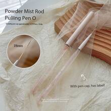 Bút kẻ viền móng nghệ thuật, cán màu hồng khói, cọ nối móng, cọ sơn gel móng tay có nắp đậy, dụng cụ làm móng nghệ thuật - Màu Hồng baby - Xem 5