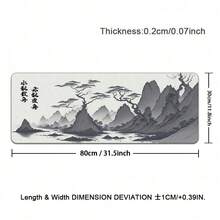 大型艺术鼠标垫 黑白桌面保护垫 桌垫 电脑垫 XXL 鼠标垫 加长垫 桌垫 办公地毯 - 鼠標墊 - 查看 7