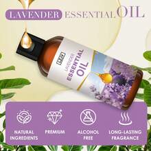 LZJV 100毫升/30毫升薰衣草香氛精油，栀子花精油，适用于香薰机、加湿器、手工皂/蜡烛制作，男女皆宜，理想礼品 - 薰衣草精油 - 查看 2