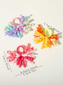 6 chiếc dây buộc tóc ombre, chất liệu nylon co giãn cao, kiểu dáng năng động và ngọt ngào. - Phối màu - Xem 10