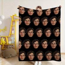Chăn đặt làm theo yêu cầu, Chăn cá nhân hóa, Chăn flannel mềm in hình ngộ nghĩnh theo yêu cầu, Chăn phủ ghế sofa, Chăn xem TV, 1 chiếc - Nhiều màu - Xem 3