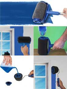 All-In-One Paint Roller Kit | Multi-Function Wall Painting Tool Set With Paint Storage - Multicolor - View 3