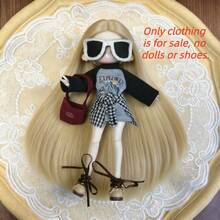 17厘米BJD娃娃服装套装，精致可爱时尚BJD娃娃服装套装，可更换配件，新年/圣诞节/生日礼物（仅含服装，不含娃娃和鞋子） - 彩色 - 查看 11