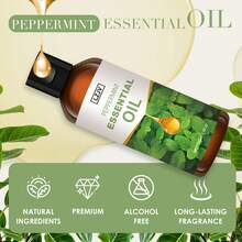 LZJV Premium Peppermint Essential Oil, Suitable For Cleaning, Purifying, Aromatherapy, Facial, Body & Nail Care, Candle & Soap Making, DIY Fragrance - 100ml/30ml - Peppermint Essential Oil - View 2