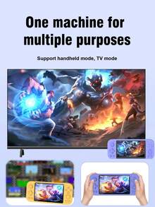 1 máy chơi game cầm tay HD 5.1 inch, tích hợp hơn 20.000 trò chơi, hỗ trợ 13 trình giả lập, chip mã nguồn mở, chế độ TV/nhiều người chơi, thiết bị chơi game di động cổ điển với khe cắm thẻ TF và cổng Type-C, thời lượng pin dài. - Xem 7