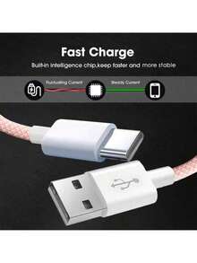 这款 USB-A 转 Type-C 快充线采用尼龙编织设计，提供 3.3 英尺和 6.6 英尺两种长度可选。无论室内、室外、旅行途中还是车内，它都能满足您的各种充电需求。该线缆支持 18W 至 60W 的快充功率，兼容 17/16/15/Pro/Pro Max 以及其他安卓智能手机。 - 粉色 - 查看 3