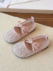 女童鞋 - 2026夏季新款蝴蝶结公主风女童凉鞋，网布镂空软底，透气鞋 - 粉色 - 查看 3