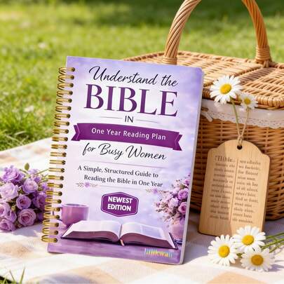 1pc "Understand The Bible In One Year" Spiral Bible Reading Plan For Busy Women (Newest Edition). Simple Structured Guide To Read The Bible In A Year.Christian Faith Journal For Working Moms, Career Women & Busy Ladies.Ideal Gift For Baptism, Christian Holidays & Spiritual Growth.