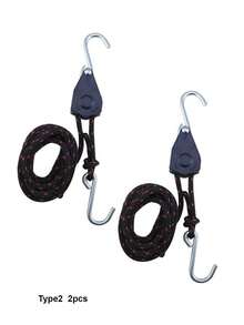 2 dây buộc có khóa ratchet, dài 2.5m/3.1m, móc chữ S dùng để buộc mũi và đuôi thuyền canoe, kayak, xe hơi, ATV, UTV, xe tải để kiểm soát hàng hóa. - Dây thừng 3,1m #2 - Xem 9