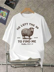 Men Plus Size T-Shirts - White - View 2