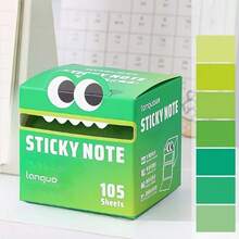 Hộp 105 tờ giấy ghi chú dán trong suốt, có hiệu ứng ánh ngọc trai, tiện dụng cho gia đình, văn phòng và làm quà tặng nhỏ. - Nhiều màu - Xem 8