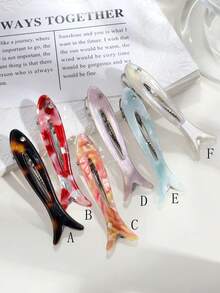 2pcs Cute Sweet Fish & Duck Bill Hair Clips, Suitable For Daily Use - Multicolor - View 1