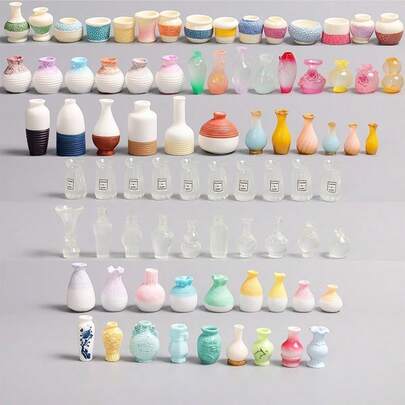 Bình hoa mini kiểu Trung Quốc cổ điển, bình hoa màu Macaron, bình hoa nhỏ Dopamine, phụ kiện trang trí nhà búp bê tiểu cảnh tự làm, phụ kiện túi bí ẩn trang trí nhà búp bê tự làm, đồ trang trí thu nhỏ, đồ trang trí bàn làm việc nhỏ, đồ trang trí nhà búp bê nhỏ, trang trí xe hơi, đạo cụ chụp ảnh, quà tặng ngày lễ, quà Giáng sinh, quà Halloween