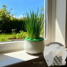 Maceta hidropónica de cebolla verde para interiores, maceta de cebolla verde sin suelo, herramienta de cultivo de vegetales para jardinería doméstica, sin necesidad de regar, fácil mantenimiento, cosecha repetible de cebolla verde - 1 pieza - Ver 2