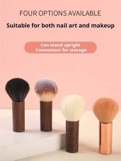 BAOSHIMAN Cọ quét phấn móng tay mềm mại, cán ngắn, có thể tự đứng, đa chức năng dùng cho vẽ móng và trang điểm.