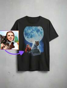 Custom E.. Movie-Shirt_ 90s Style Personalized Pet Graphic Tee Western Graphic Tees Men Clothes Camisas Para Hombre Graphic Tees Women Clothes Summer Tops Summer Clothes Graphic Tee Shirts - Black 2 - 查看 6