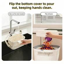 Rổ lọc rác treo bồn rửa có thể gấp gọn, thích hợp cho bồn rửa nhà bếp, dùng để tách cặn thức ăn và trái cây. - A - Xem 5