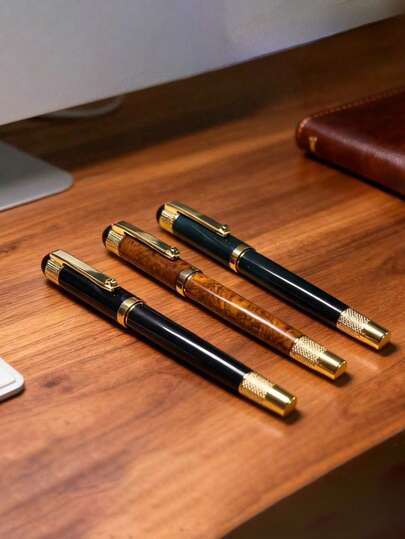 1pc High-End Metal Ballpoint Pen, Combining Ballpoint Pen And Signing Pen, Ideal Gift For Men, Husbands And Fathers On Birthday. This Business Office Gift Set Comes With 0.7mm Black Refill, Suitable For Office, Business, Back To School, Daily Office Supplies And Gift Giving.