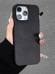 Bộ 2 ốp lưng điện thoại giả da mờ, tương thích với Apple X/XR/11/12/13/14/15/16/17/Pro/Plus/ProMax, bảo vệ toàn diện, thiết kế tối giản, bảo vệ hoàn hảo cho điện thoại của bạn. - Đen + Đen - Xem 4