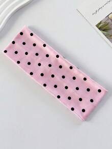 1pc Women's Polka Dot Print Soft Non-Slip Headband, Elastic Sweatband, Elastic Yoga Sports Hair Accessory, Multifunctional Headband Suitable For Daily Wear And Various Occasions, Fashionable Headscarf Hair Accessory For Women Suitable For Vacation, Daily Life, Yoga, Exercise, Travel - Multiple Styles - View 2