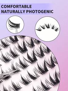100pcs/Set C-Curl Lash Extensions, Dense And Fluffy, Suitable For Performance And Group Photo Shoot - C - View 3