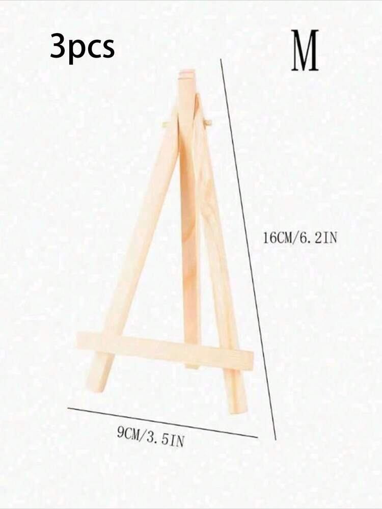 1/3 Pieceswooden Picture Frame Frame For Wedding Table Nameplates, Photo Display Stand, Display Stand For Paintings By Artists, Home Decoration, Natural Wooden Picture Frame Tripod Display Stand For Meetings And Weddings, Nameplate Display Stand For Conferences, Display Stand For Paintings, Wooden Display Stand For Children, Multi-Functional Painting Display Stand, Triangular Phone And TV Stand For Back-To-School Season - Wood Color - View 18