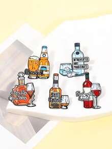 5 chiếc ghim cài áo hình cốc nước ngộ nghĩnh, sáng tạo, phụ kiện thời trang cá nhân hóa bằng chữ cái tiếng Anh cho chai nước. - Nhiều màu - Xem 6