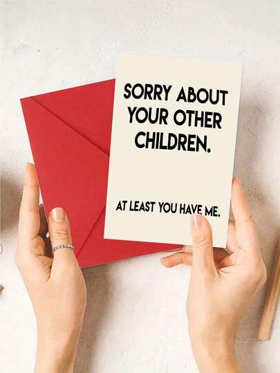 1 Thiệp chúc mừng hài hước dành cho mẹ, "Xin lỗi, mẹ còn có những đứa con khác nữa", Thiệp vui nhộn, Món quà chất lượng cao cho Ngày của Mẹ và Sinh nhật.