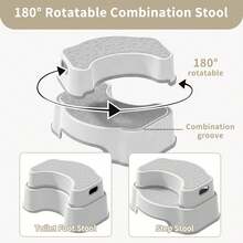 UBRAVOO Toilet Stool For Adults, Non Slip Bathroom Step S - Grey - View 4
