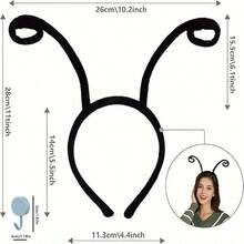Băng đô điều chỉnh được hình bướm, ong và râu côn trùng dành cho nữ - Băng đô hình râu kiến, thích hợp cho trang phục Giáng sinh, Halloween và các bữa tiệc theo chủ đề. - A - Xem 11