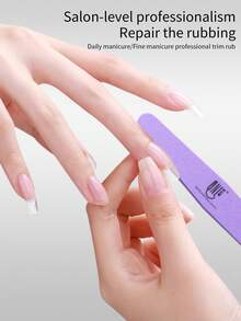 RS NAIL Dũa móng tay hai mặt RSNAIL, độ nhám 100/180, chất liệu xốp mềm, thích hợp cho móng tự nhiên và làm móng chuyên nghiệp, dụng cụ đánh bóng móng để làm mịn, tạo hình và làm sáng bóng, phù hợp cho người mới bắt đầu và các tiệm làm móng. - Màu tím - Xem 5