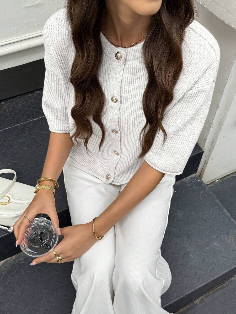 女士休闲优雅通勤学生风开衫，春夏款