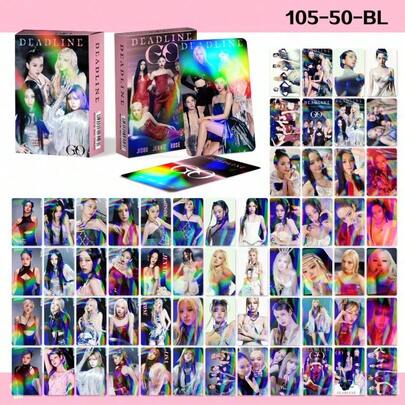 60张BLACKPINK全息卡片，迷你专辑《DEADLIDE》GO小卡，Lomo卡，粉丝收藏装饰卡，双面Lomo卡，全息卡，贺卡，小卡，主题套装小卡
