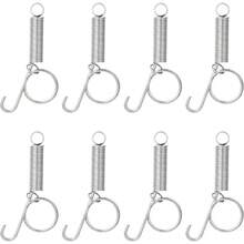 8-Pack Rabbit Cage Door Spring Latch Hooks J Clips For Wire Cages Secure Fastener For Small Pets Like Dogs Cats Parrots Guinea Pigs - 1 - View 2