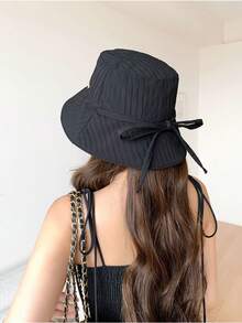 1pc Women Casual Polyester Bucket Hat, Versatile For Daily And Outdoor Use,Summer,Beach,Holiday,Travel - Multicolor - View 6