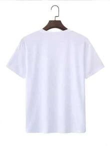 S100% Cotton Unisex Round Neck Short - Sleeve T - Shirt: "I'm Broken" Bold Statement Summer Men's TopSoft Fabric - 白色 - 查看 3