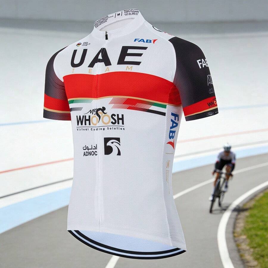 UCI BORA 1 áo đạp xe đường trường mùa hè thoáng khí UAE, kiểu dáng ôm sát. - màu đen - Xem 1