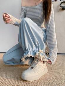 Women Pants - ブルー - 查看 2