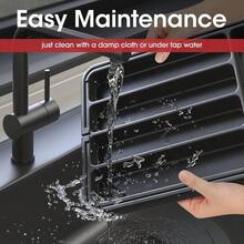 Expandable Kitchen Drawer Organizer Adjustable Utensil Tray For Forks Knives Spoons Cutlery Storage Solution Black Medium Size - 1 - View 6